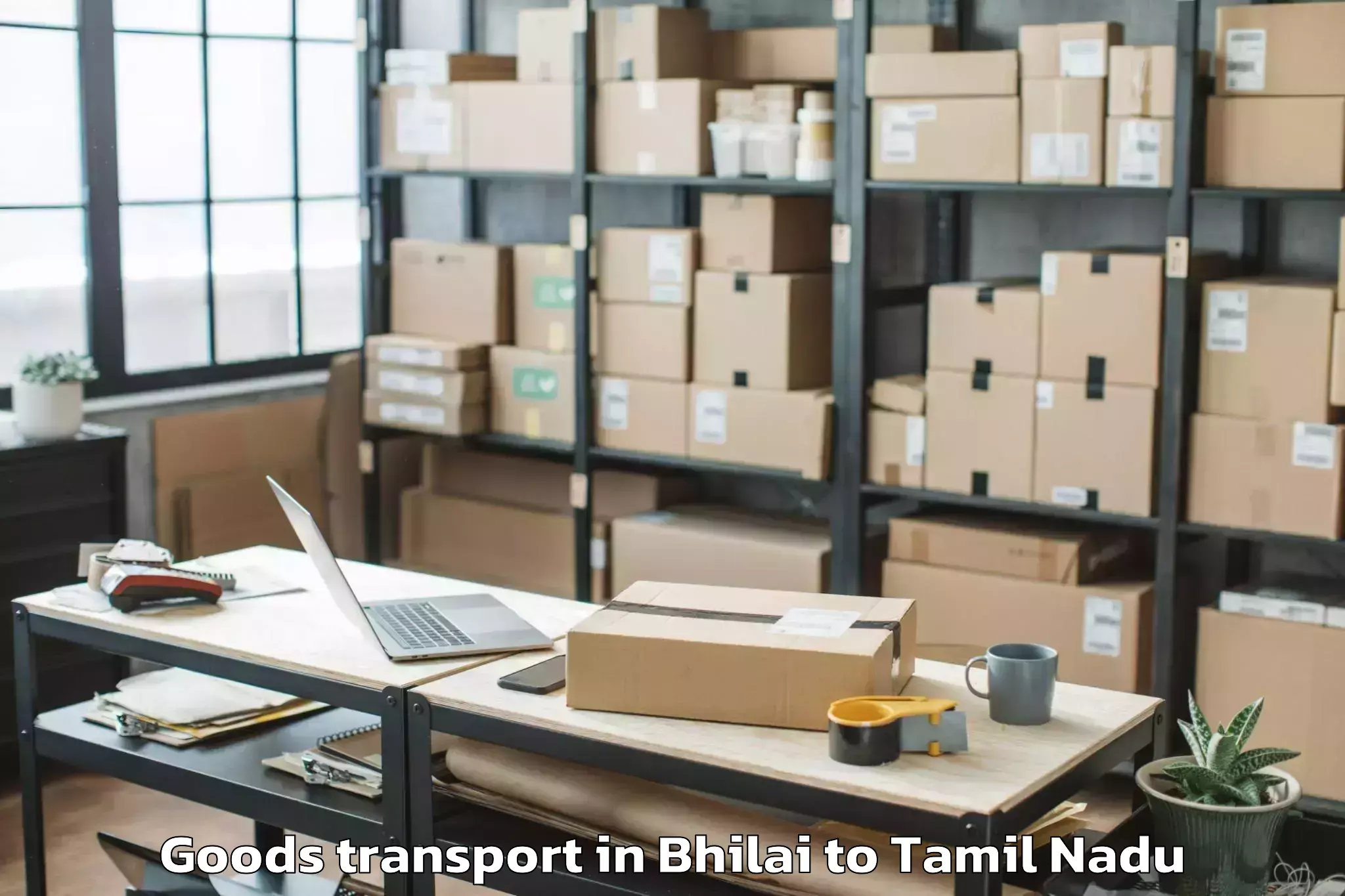 Hassle-Free Bhilai to Uthiramerur Goods Transport